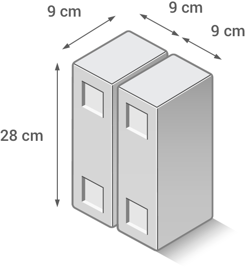 <span>Les dimensions des blocs de sel</span>